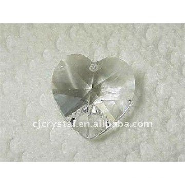 Pendentifs en cristal de coeur, perles de cristal